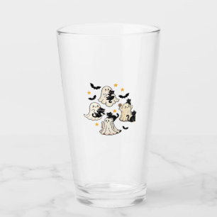 Halloween Cute Ghosts Bats Black Cats Oversized T- Glass