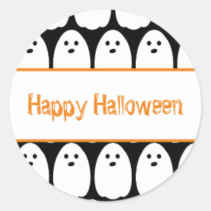 Halloween Cute Ghosts Classic Round Sticker