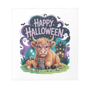 Halloween Cute Highland Cow (2) Notepad