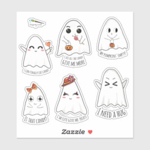 Halloween Cute Kawaii Ghost Custom Cut Vinyl