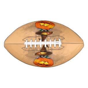 Halloween Cute Kitty Witch and Pumpkin Friend  Football