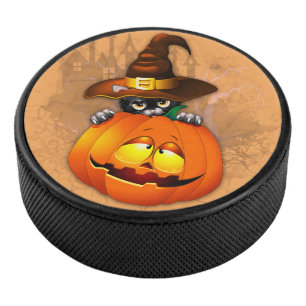 Halloween Cute Kitty Witch et ami Citrouille