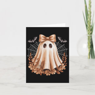 Halloween Cute Lace Ghost Bow Floral Spooky Women  Card
