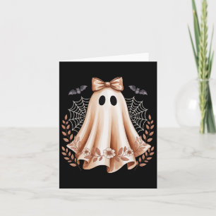 Halloween Cute Lace Ghost Bow Floral Spooky Women  Card