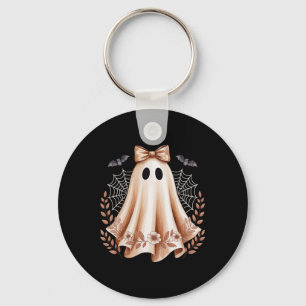 Halloween Cute Lace Ghost Bow Floral Spooky Women Keychain