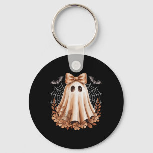 Halloween Cute Lace Ghost Bow Floral Spooky Women  Keychain
