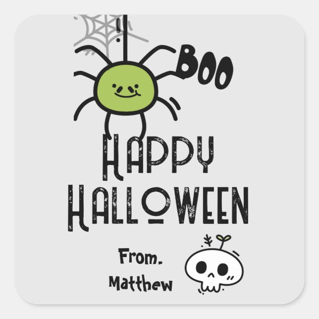 Halloween cute modern party favour Sticker (Front)