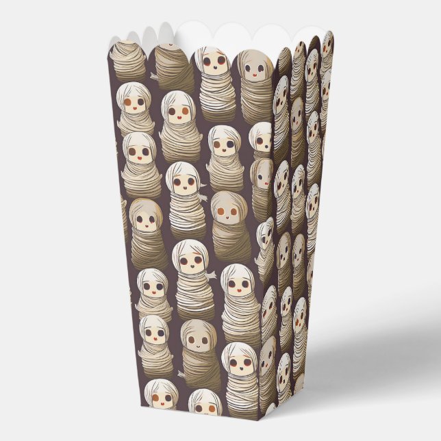 Halloween cute mummies favor box (Front)