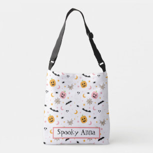 Halloween Cute Pattern Bat Pumpkin Ghost Spooky Crossbody Bag
