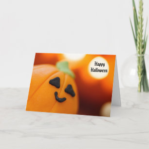 Halloween Cute Pumpkin Cupcake Sweet Treat Card
