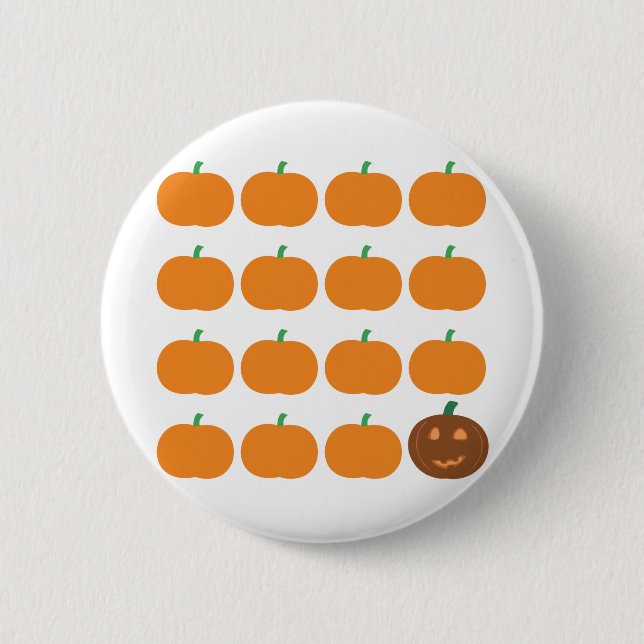 Halloween Cute Pumpkin Patch 2 Inch Round Button (Front)