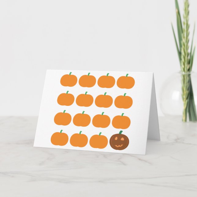 Halloween Cute Pumpkin Patch Card (Front)