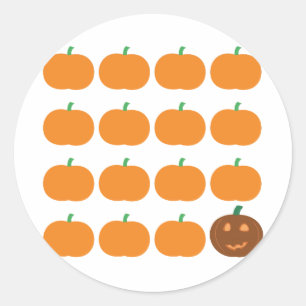 Halloween Cute Pumpkin Patch Classic Round Sticker