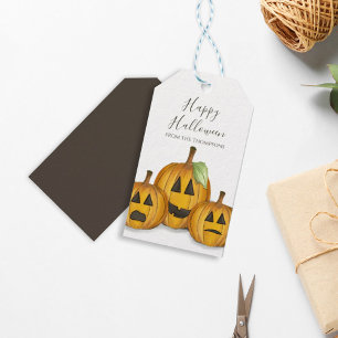 Halloween Cute Pumpkins Jack O'lanterns Gift Tags