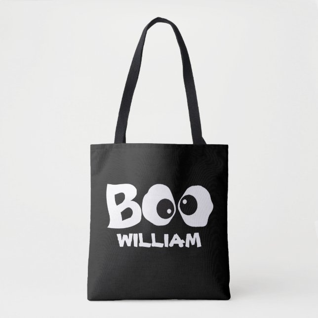 Halloween Cute Simple Whimsical Ghost Boo Eyes Tote Bag (Front)