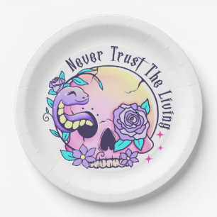 Halloween Cute Skull Paper Plate