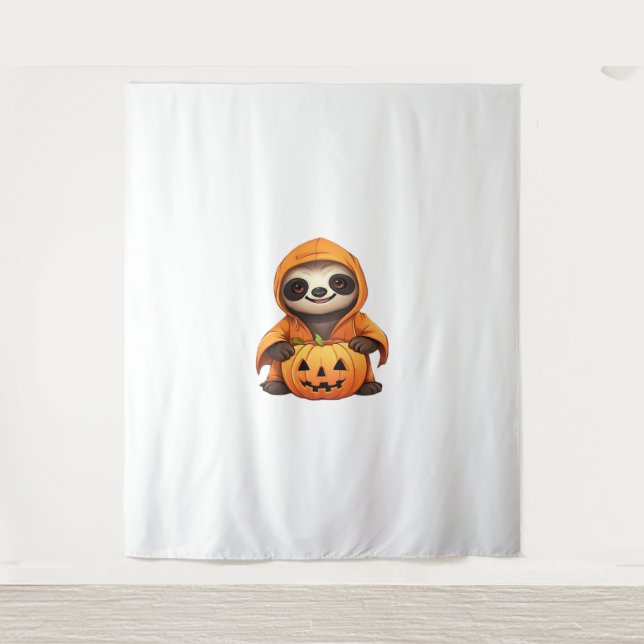 Halloween Cute Sloth Classic T-Shirt Tapestry (Front)