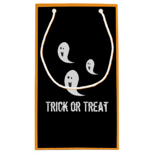Halloween Cute Spooky Trick or Treat Ghosts Small Gift Bag