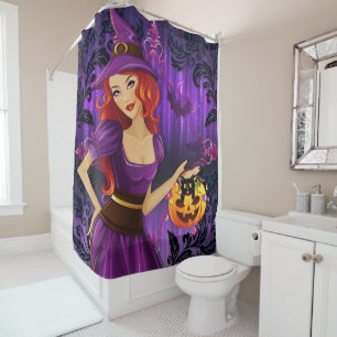 Halloween Cute Spooky Whimsical Black Witch