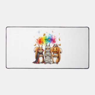 Halloween Cute Squirrels Costume Desk Mat