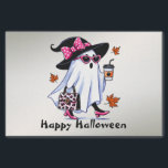 Halloween Cute Stylish Witch Ghost Coffee Cup Tissue Paper<br><div class="desc">Halloween Cute Stylish Witch Ghost Coffee Cup Tissue Paper. Unique,  beautiful,  stylish design. Easy to be personalized. Font style,  size and colours can be changed. Matching items are available.</div>