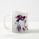 Halloween Cute Stylish Witch Ghost Sunglasses Coffee Mug<br><div class="desc">Halloween Cute Stylish Witch Ghost Sunglasses Coffee Mug. Unique,  beautiful,  stylish design. Easy to be personalized. Font style,  size and colours can be changed. Matching items are available.</div>