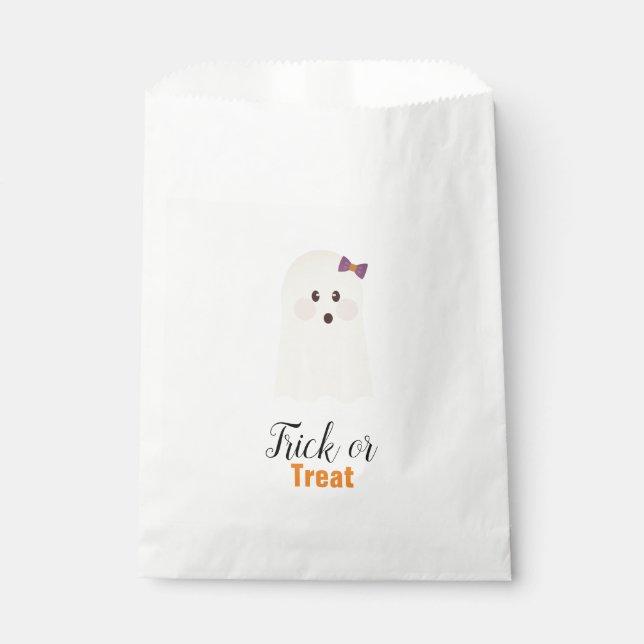 Halloween Cute Vintage Ghost Favour Bag (Front)