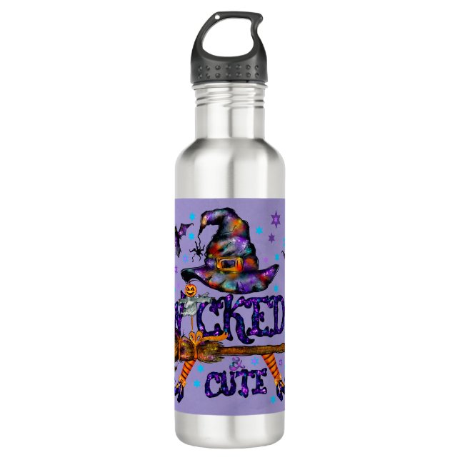 Halloween Cute Wicked Witch 710 Ml Water Bottle (Front)
