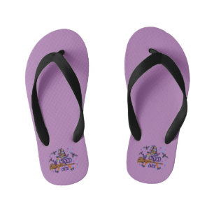 Halloween Cute Wicked Witch Kid's Flip Flops