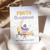 Halloween Cute Witch Birthday Guest Book Sign