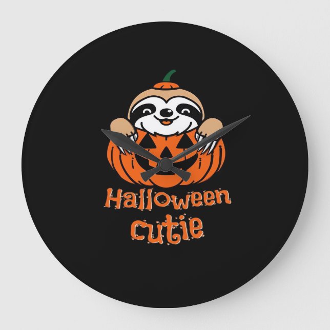 Halloween cutie sloth Essential T-Shirt Large Clock (Front)