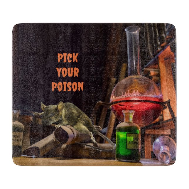 Halloween Cutting Board, Pick Your Poison Board (Front)