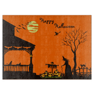 Halloween cutting board,witches,scarecrow,skull board