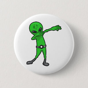 halloween dabbing alien 2 inch round button