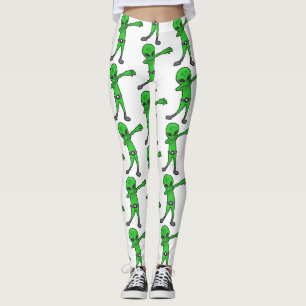 halloween dabbing alien leggings