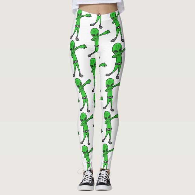 halloween dabbing alien leggings (Front)