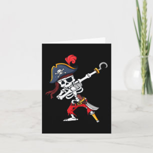 Halloween Dabbing Pirate Skeleton Fun Dab Boys Gir Card