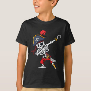 Halloween Dabbing Pirate Skeleton Fun Dab Boys Gir T-Shirt
