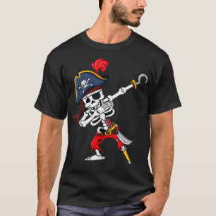 Halloween Dabbing Pirate Skeleton Funny Dab Boys G T-Shirt