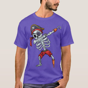 Halloween Dabbing Pirate Skeleton Funny Dab Boys K T-Shirt