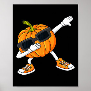 Halloween Dabbing Pumpkin Thanksgiving Day Boys Gi Poster