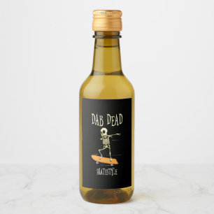 Halloween Dabbing Skatestyle Wine Label