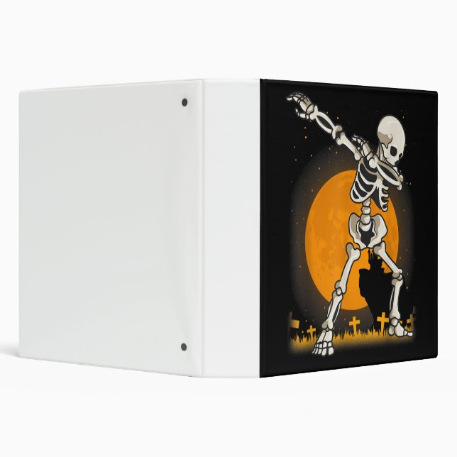 Halloween Dabbing Skeleton Costume Binder (Background)