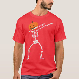 Halloween Dabbing Skeleton Scary Pumpkin Jack O La T-Shirt