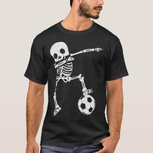 Halloween Dabbing Skeleton Soccer Player Dab Boys T-Shirt