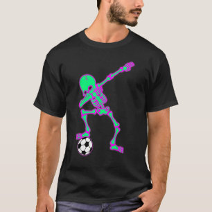Halloween Dabbing Skeleton Soccer Player Dab Boys T-Shirt
