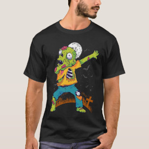 Halloween Dabbing Zombie Dab In Graveyard Fun Und T-Shirt