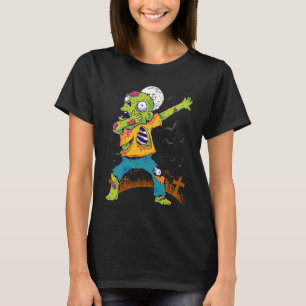 Halloween Dabbing Zombie Dab In Graveyard Fun Und T-Shirt
