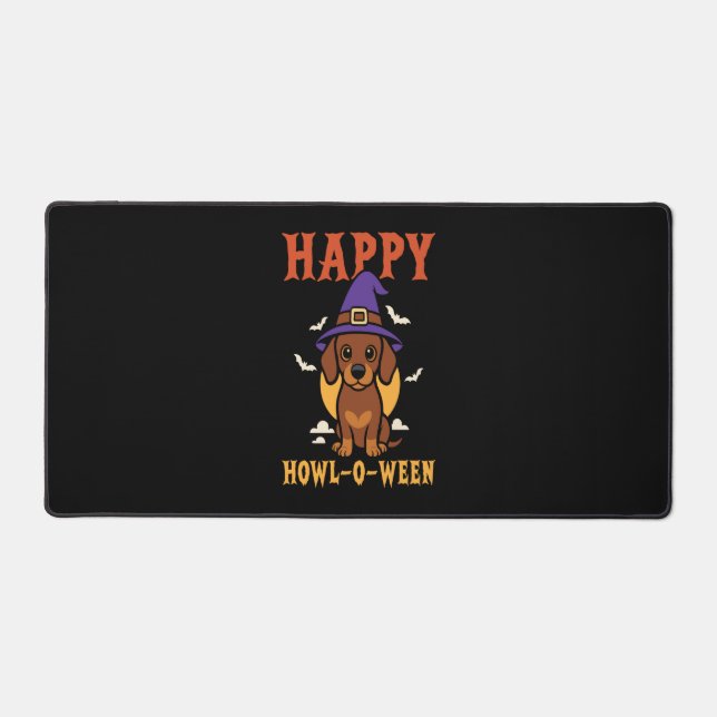 Halloween Dachshund Dog Desk Mat (Front)