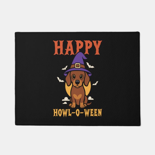Halloween Dachshund Dog Doormat (Front)